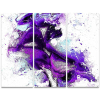 Designart Purple Kiss 3-Panel Sensual Canvas Art Print, (PT2938-36 - 28)-Print