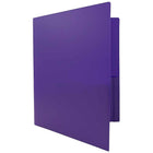 JAM Paper Plastic Heavy Duty Two Pocket Folders, Purple, 12 Pack (383Npurpledg)-Paper weight: heavy duty