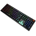 Marvo Mechanical 107-Key LED Rainbow Backlight Wired Gaming Keyboard - Black-107-keys, F1-F12 multimedia function