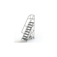 Tri-Arc Manufacturing All Directional Rolling Ladder, No. of Steps: 8, Platform Height: 80", Platform Depth: 10" (KDED108242)-No. of Steps: 8
