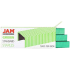 JAM Paper Office & Desk Sets, Stapler Pack of Staples, White and Green (3375WHGR)-Staplers are very sturdy and durable! Fashioned from High Quality Hard Plastic with a smooth finish & a rubber base to prevent slipping