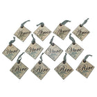 Cathay Importers – Citations murales assorties en bois (EC-24-0134)-Citations : « Vivre », « Aimer » et « Rire »