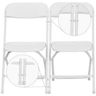 Flash Furniture Plastic Ganging Clips - White - 2 Pack-Easily attach multiple chairs together