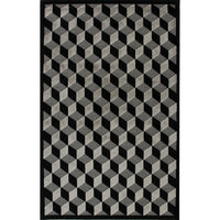 Avocado Decor - Valentine Piazza tapis intérieur, 2,2pi x 6,10pi, Noir/Gris-Noir/Gris, Viscose