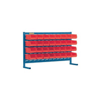 Kleton Louvered Rack & Bins Combinations, 32 Bins, 36" W x 8-1/4" D x 22" H (CB146)-Depth: 8-1/4"