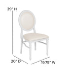 Flash Furniture HERCULES Series King Louis Chair - White-8