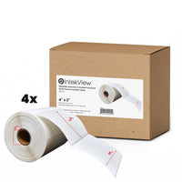 Premium Tape 4" x 3" (102 mm x 76 mm) Thermal Transfer Labels - 3" (76 mm) Core - 4 Rolls-Thermal Transfer Labels