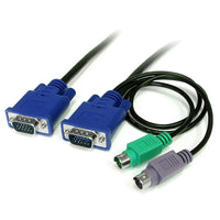 StarTech  Câble 3-en-1 PS/2 KVM Ultra mince 6 pi-Conception unique réduisant le nombre de câbles requis