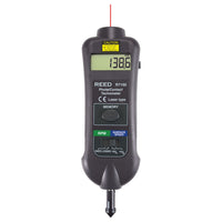 REED Instruments R7150 Professional Combination Contact / Laser Photo Tachometer-Provides fast and accurate RPM measurements of rotating objects and surface speed measurements MPM (meter per min) and FPM (feet per min)