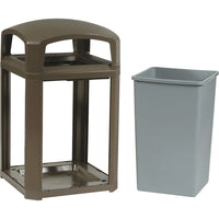 Rubbermaid – Contenant classique Landmark SeriesMD, sable, 35 gallons, doublure 3958 sans côtés (FG397000SBLE)-Capacité : 35 gallons américains
