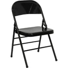 Flash Furniture Hercules Series Triple Braced & Quad Hinged Metal Folding Chair, Black, 4 Pack-300 lb. Weight Capacity