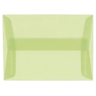 JAM Paper Enveloppes translucides A1, vert feuille, 50/paquet-Enveloppes en papier translucide vert feuille