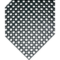 Wearwell WorkSafe No. 477, 3' x 5'-Extra-thick, drainage mat designed for worker comfort