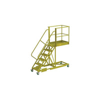 Tri-Arc Supported 60" Cantilever Rolling Ladder, Serrated, 92" x 92" (UCS500640242)-Frame Material: Steel