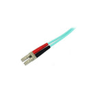 StarTech 10m 10 Gb Aqua Multimode 50/125 Duplex LSZH Fiber Patch Cable LC, LC-Suitable for installations under restrictive building codes, with LSZH rating