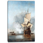 Designart Willem van de Velde, The Cannon Shot Canvas Art Print, (PT5000-20-40)-Print
