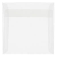 JAM Paper 9 x 9 Square Envelopes, Clear Translucent Vellum, 250 Pack (2851355H)-Clear translucent envelope