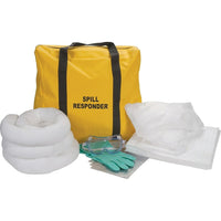 Zenith Safety 10-Gallon Truck Spill Kits, Oil Only, With Nylon Bag-Contents: 10 Sorbent Pads (15" x 17"), 3 Sorbent Socks (3" x 48"), 2 Sorbent Pillows (8" x 18"), 1 Pair Nitrile Gloves, 2XL (11) , 1 Pair Safety Goggles (One Size), 1 Disposal Bag (26" x 36")
