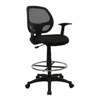 Nicer Furniture Mid-Back Mesh Drafting Chair-Breathable mesh back with a padded mesh seat for cool, all-day comfort