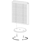 Azar Displays 20" x 16" Pegboard Counter Unit, Translucent Blue (700500-BLU)-Sits on 12" revolving base