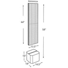 Azar Displays 2-Sided Pegboard Floor Display, Studio Base, Purple (700729-PUR)-Dimensions: 13.5"W x 44"H