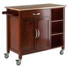 Winsome Mabel Kitchen Cart, Walnut (94843)-Kitchen cart