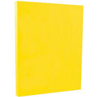 JAM Paper Bright Color Cardstock, 8.5 x 11, 65lb Yellow Recycled, 2 packs of 50 (104018g)-Size: 8-1/2" x 11"