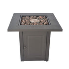 Legacy 28" Square Fire Pit - Matte Black Finish-Both the body and top are made from smooth Matte Black Steel, with an overall size of 28” x 28” x 25”