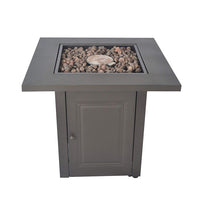 Legacy 28" Square Fire Pit - Matte Black Finish-Both the body and top are made from smooth Matte Black Steel, with an overall size of 28” x 28” x 25”