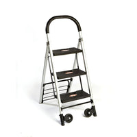 Bios Step Stool Pull Cart-Unlike traditional step ladders, this unit easily converts to a heavy- duty hand truck, combining two indispensable household tools in one, while taking up half the storage space