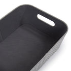 Truu Design Storage Basket with Bamboo lid - 14.8" x 10.3" - Grey-Embraces minimalism and modernism, great for any living room, bedroom or bathroom