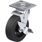 Blickle Rubber Caster, Wheel Diameter: 6" (152 Mm), Caster Type: Swivel w/Brake (CA-4560160)-Wheel Diameter: 6" (152 mm)