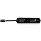 StarTech USB-C to VGA and HDMI Adapter, 2-in-1, 4K 30Hz, Space Grey (CDP2HDVGA)-USB-C Multiport Adapter