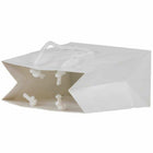 JAM Paper Gift Bags with Rope Handles - Small Square - 6.5" x 6.5" x 3.5" - White Glossy - 3 Pack-Quantity: 3 Per Pack, Sturdy construction allows for you to fold and reuse bags later.