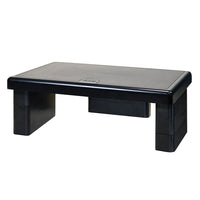 DAC MP-107 Height-Adjustable Monitor Riser/Stand for Computer Screens/Laptops/Printers - Black-Sturdy and durable - Impact resistant material. Supports up to 66 pounds.