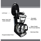 Total Chef 12-Cup Programmable Coffee Maker, Stainless Steel Drip Coffee Machine - Black and Silver-Slim, space-saving design at only 7 inches wide
