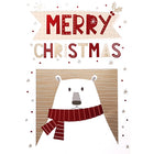 Rosedale Gold "Merry Christmas" Polar Bear Greeting Cards with Envelopes - 5-1/2" x 8" - 6 Pack-Greeting Cards