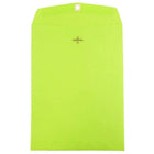 JAM Paper - Enveloppes ouvertes en papier avec fermeture à attache parisienne, 9 x 12 po, vert lime intense, 100 par boîte-Vert lime intense