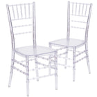 Flash Furniture Elegance Stacking Chiavari Chairs - Crystal Ice - 2 Pack-1100 lb. Weight Capacity