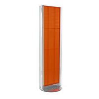 Azar Displays Two-Sided Pegboard Floor Stand, 60" x 16", Orange (700256-ORG)-Orange acrylic
