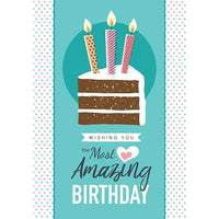 Millbrook Studios 5-3/8" x 7-3/4" Wishing You The Most Greeting Cards and Envelopes, 18 Pack (06242)-Printed on uncoated card stock