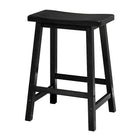 Winsome – Tabouret de style selle, 24 po, noir-Tabouret de bar en bois de style selle, au style moderne