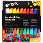 Mont Marte Signature Acrylic Paint Set - 36ml - 18 Assorted Colours-Bright colours