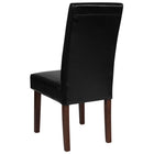 Flash Furniture Greenwich Series Black LeatherSoft Parsons Chair - 2 Pack-Panel Back Design