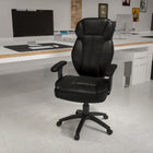 Flash Furniture HERCULES Big & Tall Leather Executive Chair with Adjustable Arms-Tilt Tension Adjustment Knob