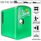 Coca-Cola Sprite Portable 6 Can Thermoelectric Mini Fridge Cooler/Warmer - 4 L / 4.2 qt-Efficient reliable thermoelectric cooling and warming technology