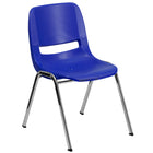 Flash Furniture HERCULES Series Navy Ergonomic Shell Stack Chair with Chrome Frame & 16" Seat Height-661 lb. Weight Capacity