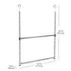 Oceanstar – Tringle d'armoire réglable portable à 2 niveaux, chrome-2 tringles horizontales expansibles et réglables en hauteur