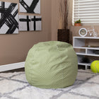 Flash Furniture Small Green Dot Kids Bean Bag Chair-Cotton-Twill Upholstery
