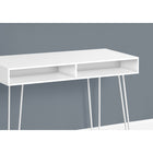 Monarch Specialties 7770 40" Computer Desk - White/White Metal-Finished on all sides for flexible placement anywhere in your workspace